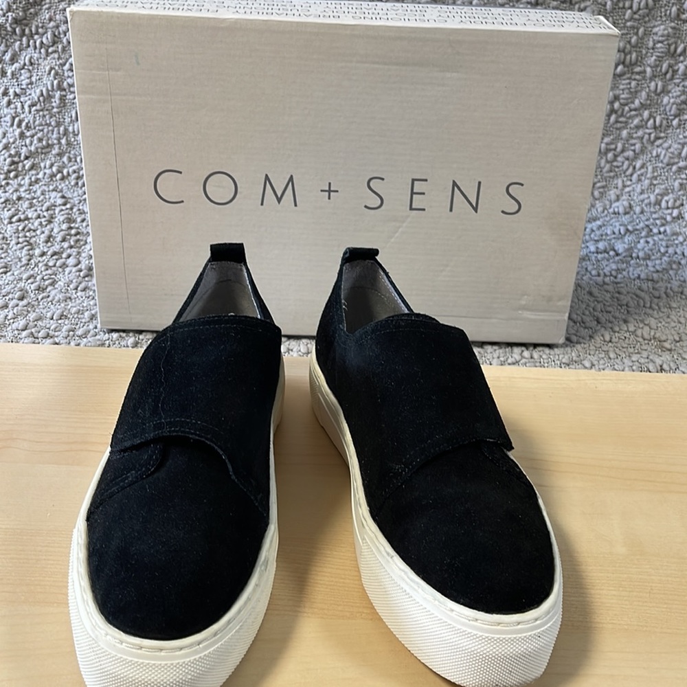 COM & SENS ‘Lidda’ Black Suede Platform Sneaker - Picture 3 of 8
